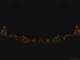 A Night View of the Presidential Palace Lit for the January 26th Republic Day Celebration