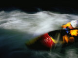 Man Kayaking a Rapid Called Iron Curtain