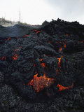 Buy Lava Flows Cover a Desolate Landscape at AllPosters.com