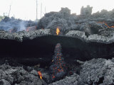 Buy Lava Flows Cover a Desolate Landscape at AllPosters.com