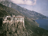 Simopetra Monastery, with its Seven Stories of Rooms Perched High on a Cliff
