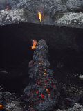Buy Cooling Pahoehoe Lava Drips over a Lichen-Strewn Ledge at AllPosters.com