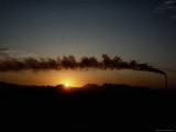 Buy Stacks Belch Sulfur Dioxide into the Air at a Now Defunct Smelting Plant at AllPosters.com