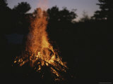 Buy A Pile of Brush Burns Brightly in the Deepening Dusk at AllPosters.com