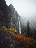 Bridal Veil Falls Plummets Down a Rock Cliff Near Telluride