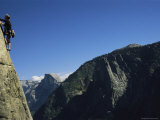 A Man Climbs the East Buttress of Yosemites El Capitan