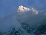 The Karakoram Ranges Cloud-Shrouded K6 at Sunset