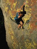 A Rock Climber Solo Climbs in Montanas Hyalite Canyon