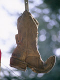 An Old Boot Decorates the Gate of an Alleyway in Chimayo