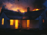 Buy A House is Engulfed in Flames in a Firefighting Exercise at AllPosters.com