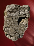 A Mesopotamian World Map and Its Accompanying Text Written in Cuneiform Found on a Clay Tablet