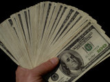 Buy Hand Holding a Fan of One Hundred Dollar Bills at AllPosters.com