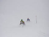Buy Two Snowmobilers Disappear into the Blizzard on a Winter Day at AllPosters.com