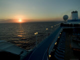 Sunset Over the Caribbean Sea as Seen from the Deck of a Cruise Ship