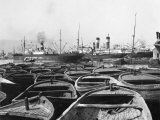 A Crowded Section of the Harbor in Piraeus