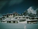 Buy A Twilight View of Snow-Covered Houses at AllPosters.com