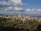 Buy An Elevated View of the Town of Elata, Seen in the Distance at AllPosters.com