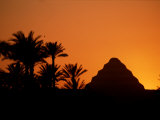 A Silhouette of the Step Pyramid at Dahshur