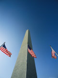 Buy View from the Ground of the Washington Monument and American Flags at AllPosters.com