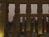 Moonrise over the Luxor Temple Colonnade in the Valley of the Kings