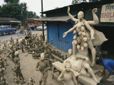 Buy Statues of Kali Line a Road in Ledo at AllPosters.com