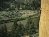 Buy Woman Climbs the Latest Rage Above the Crooked River at AllPosters.com