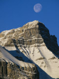 Buy Daytime View of the Moon Above Mount Rundle in Canadas Rocky Mountains at AllPosters.com