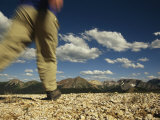 Glenn Rink Strides towards the Mountains on the Continental Trail Photographic Print