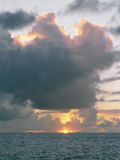 The Sun Sets in the Caribbean Sea