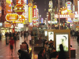 Neon Signs in Nanjing Lu, Shanghais Prime Shopping Street