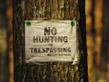 No Trespassing Sign Is Posted on Private Property Photographic Print