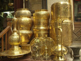 Brass Objects Sold at the Khan El-Khalili Market Photographic Print