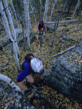 A Pair of Cyclists on Rimrock Trail in Black Hills National Forest