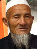 Muslim Worshipper in Traditional Clothes at the Niujie Mosque (Literally Ox Street Mosque)