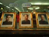 Portraits of Chou En Lai, Mao Tse Tung and Liu Shaoqi