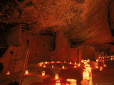 Luminarias Light up the Anasazi Spruce Tree House Dwelling