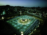 Thousands of Pilgrims Circle the Kaaba at Night, Mecca, Saudi Arabia