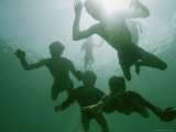 Buy Underwater View of Moken Divers Swimming Underwater at AllPosters.com