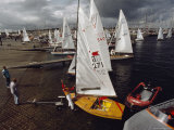 Yachtsmen Beach Their Craft after an International Regatta