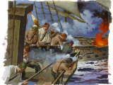 Buy This Painting Depicts Sharpshooters Aboard the British Wa Rship Centurion at AllPosters.com