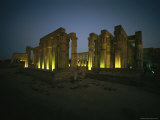 Twilight View of Part of the Luxor Temple Complex