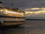 Buy Ferry at Dock in Early Morning in Seattle, Washington at AllPosters.com