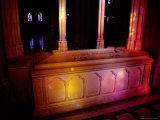 Woodrow Wilson's Stone Casket in a Quiet Alcove of the Cathdral