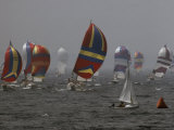 Buy Spinnakered Boats Race in the Plattsburgh Mayor's Cup, Lake Champlain at AllPosters.com