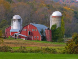 Farm Landscape in Fall Color, Arlington, Vermont, USA