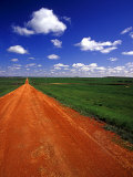 Red Road of Scoria near Fryburg, North Dakota, USA