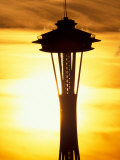 Buy Space Needle at Sunset, Seattle, Washington, USA at AllPosters.com