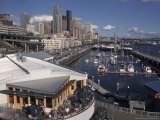 Bell Street Pier and Harbor on Elliott Bay, Seattle, Washington, USA