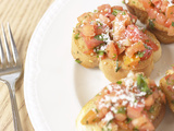 Silver Fork Beside Plate of Fresh Bruschetta