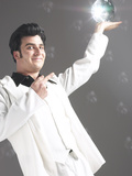Man Dancing Under Mirror Ball